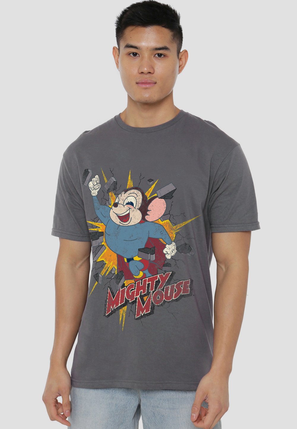 

Футболка с принтом MIGHTY MOUSE BREAK THROUGH Cotton Soul, антрацит