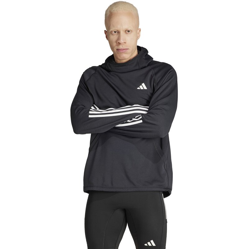 Толстовка с тремя полосками «Wonder the Run» Adidas, черный — фото 2