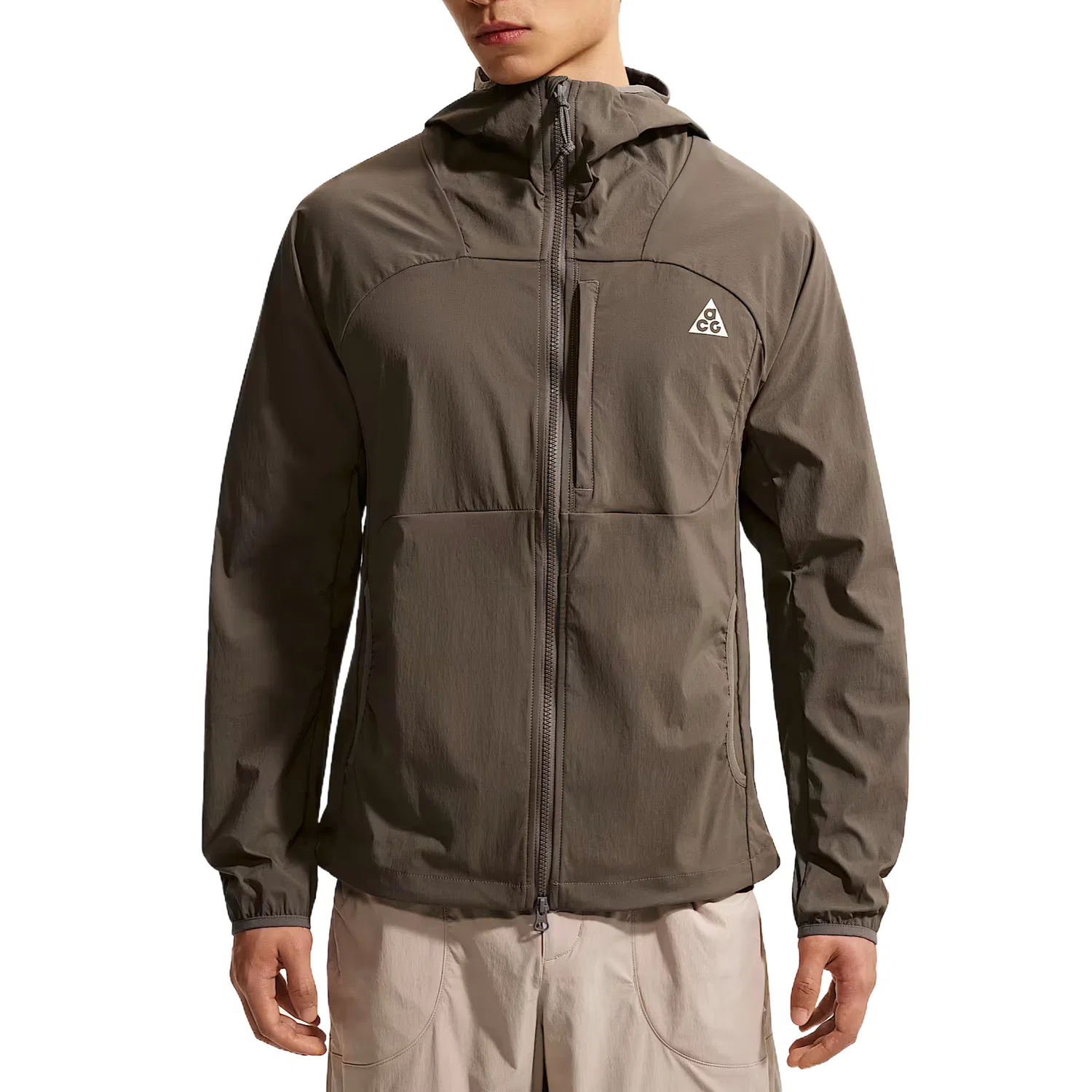 Куртка мужская Ore Gray/Mink Brown/Aurora Blue/Mountain White, с капюшоном, утепленная Nike