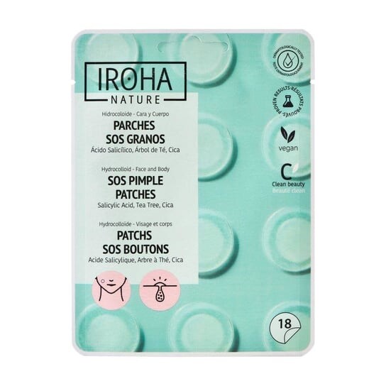 

Патчи от прыщей с салициловой кислотой, 18 шт. Iroha, Nature Pimple Patches Sauce, Iroha Nature