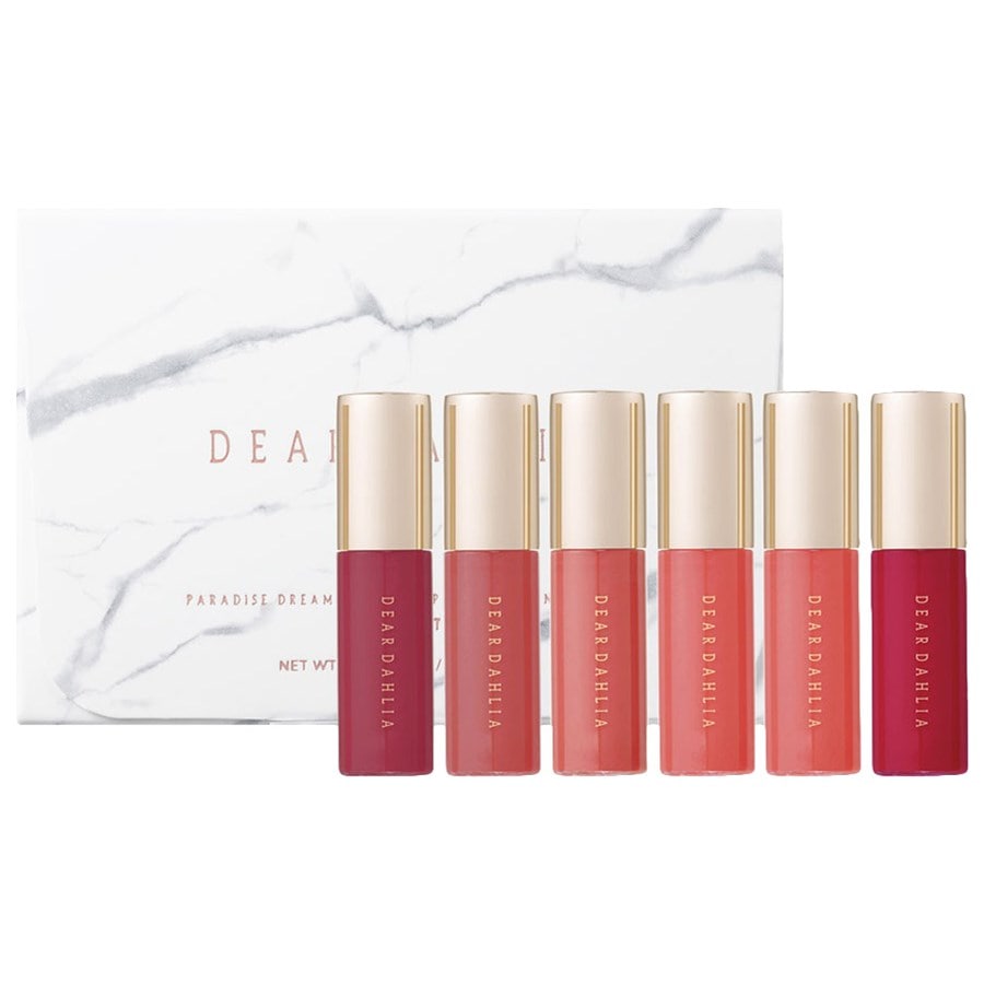 

Блеск для губ DEAR DAHLIA Geschenkset, Pink Collection Cranberry 1 ml + Ballet 1 ml + Guava 1 ml + Haute 1 ml + Cancan 1 ml / 1 Stk.