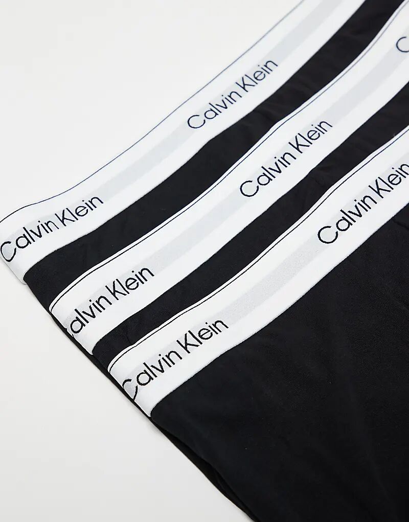 Комплект из 3 пар трусов-боксеров Calvin Klein Icon Cotton Stretch черного цвета — фото 3