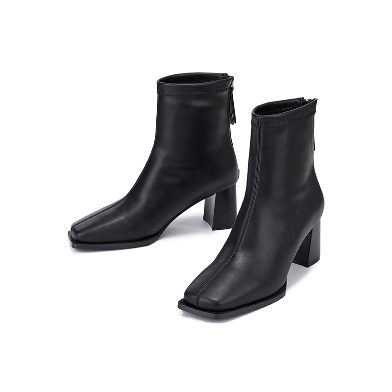 15 MINS Черные женские ботинки на каблуке 6 см, цвет Black — фото 2