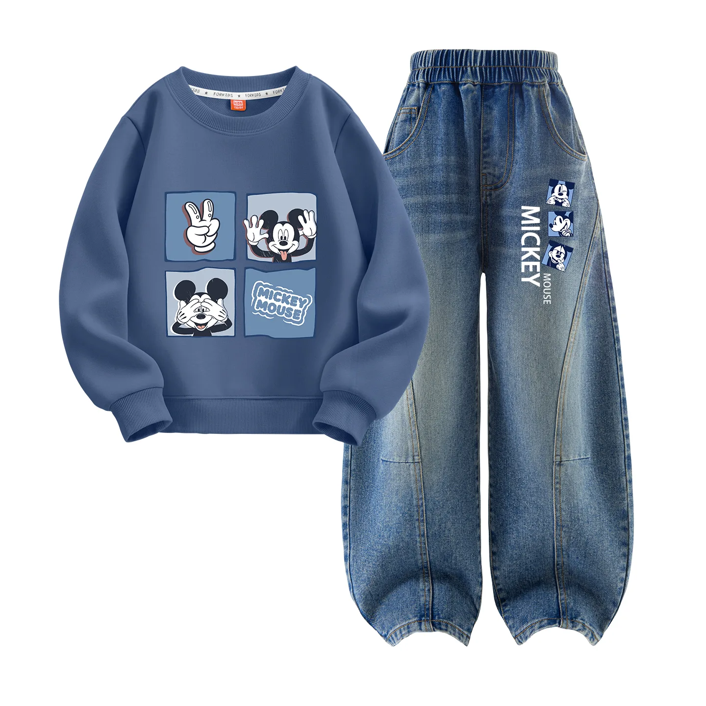 Детский спортивный комплект Casual Sportswear из 2 предметов Disney, Dihalo Navy Blue+Dihalo Denim Blue — фото 3