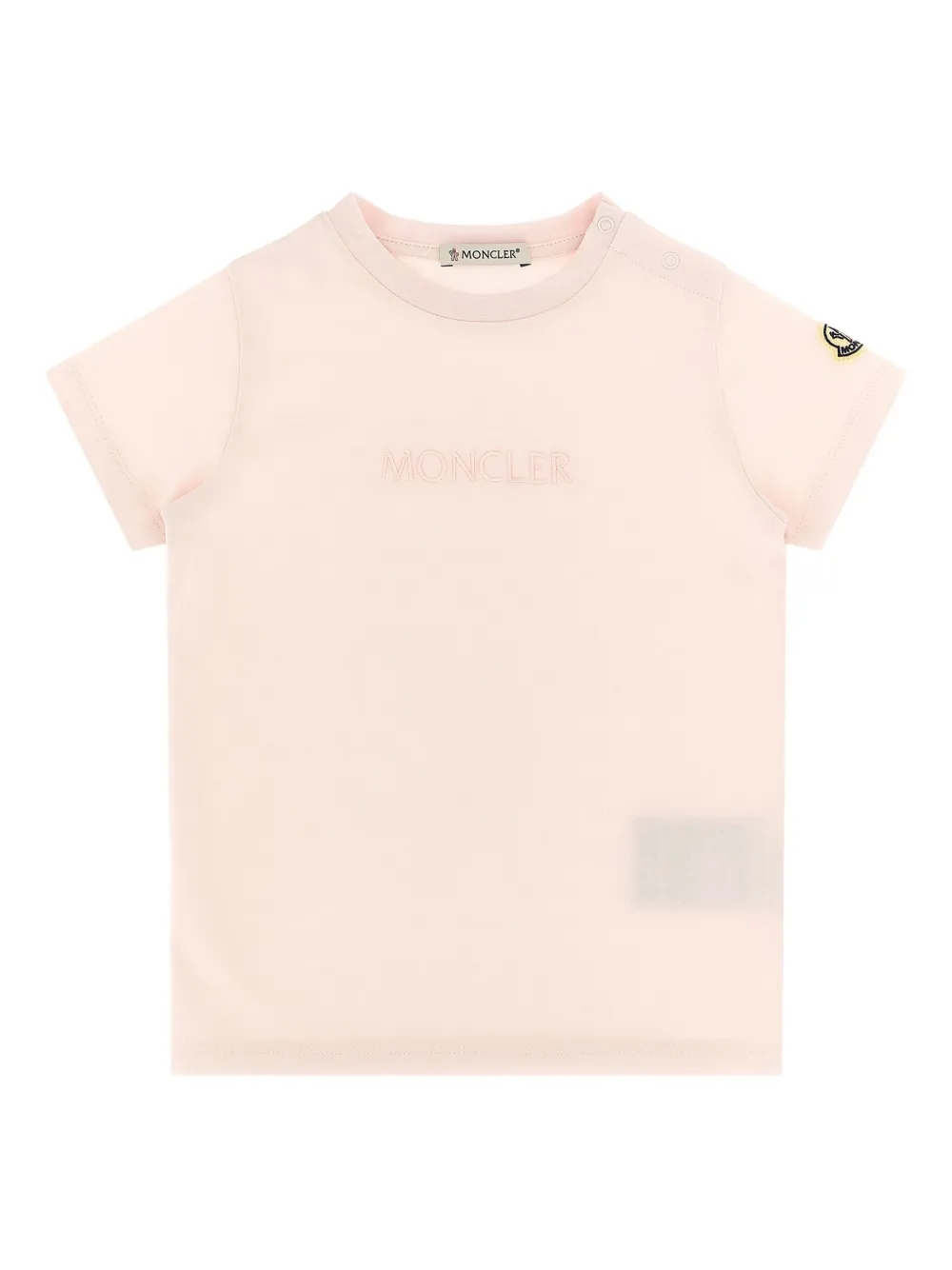 

Футболка с вышитым логотипом Moncler Enfant, розовый