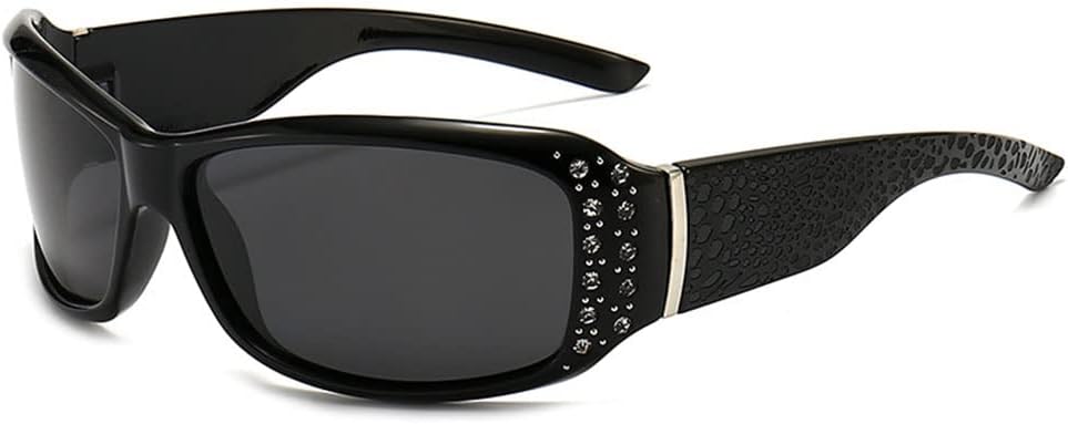 

Женские поляризованные солнцезащитные очки, женские очки для вождения и вечеринок, модные женские блестящие солнцезащитные очки для женщин с защитой от УФ-излучения UV400 Generic, Black