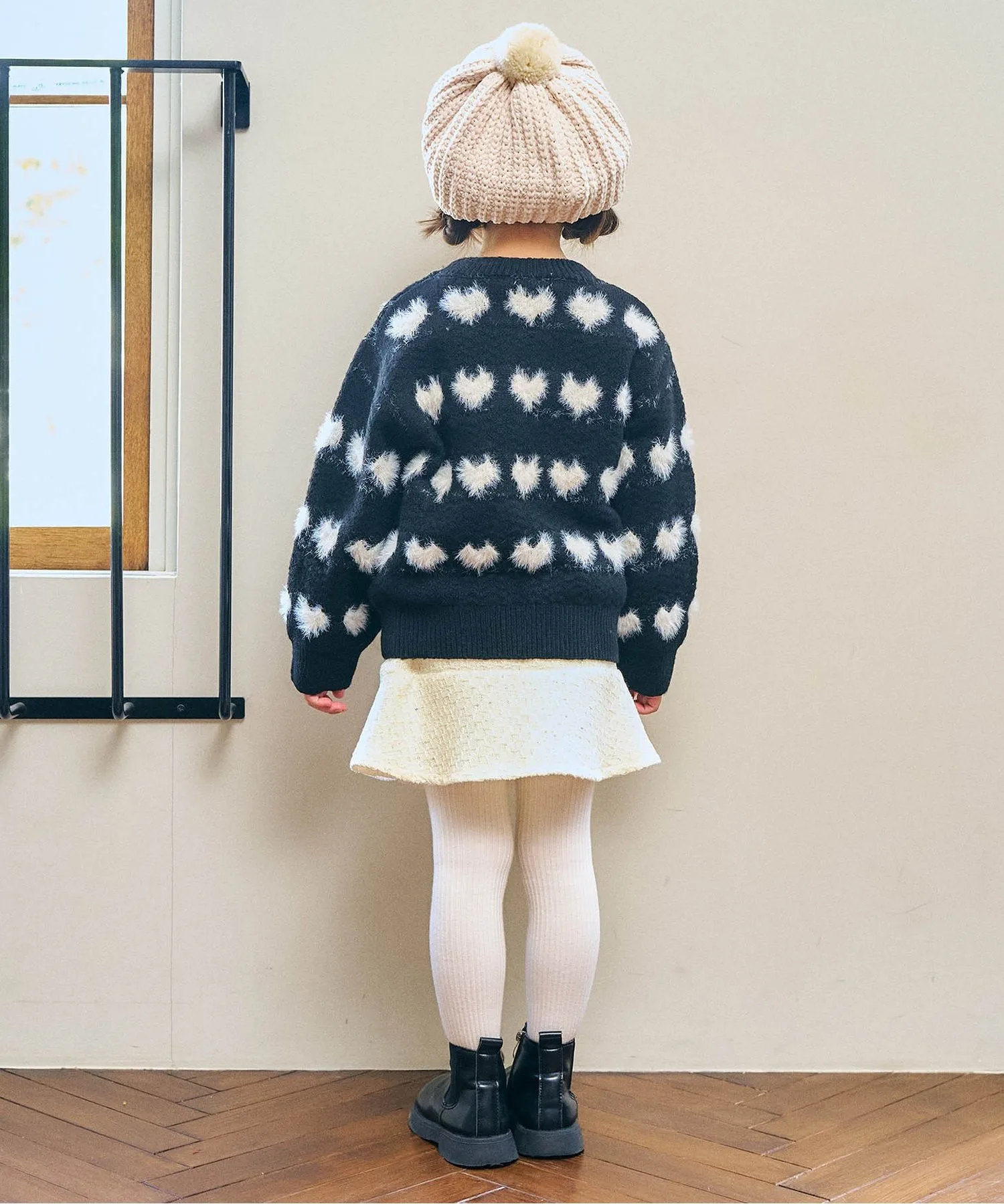 Детская юбка-брюки с пайетками Seraph Kirakira Tweed Skirt Pants off-white — фото 3