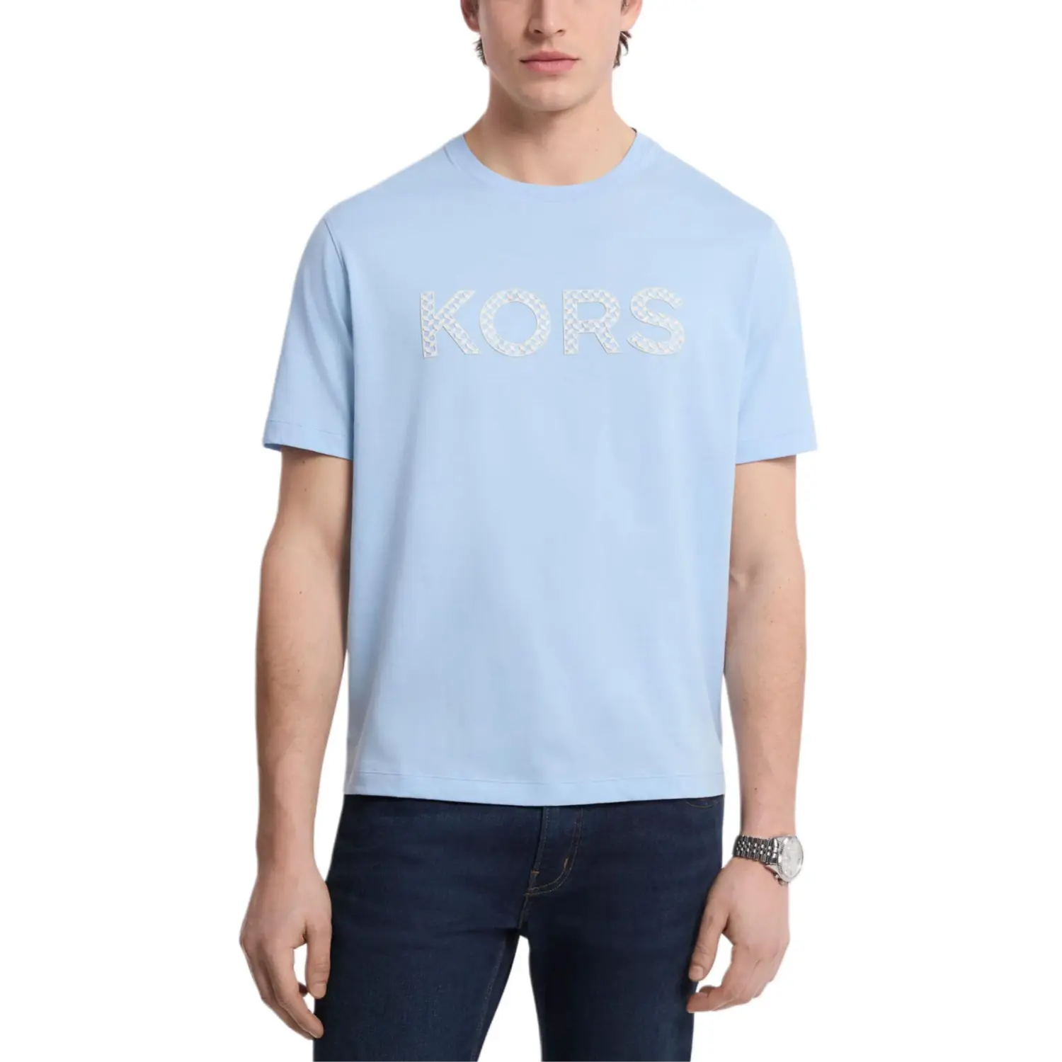 

MICHAEL KORS Футболка мужская небесно-голубая Sky Blue, Синий, MICHAEL KORS Футболка мужская небесно-голубая Sky Blue