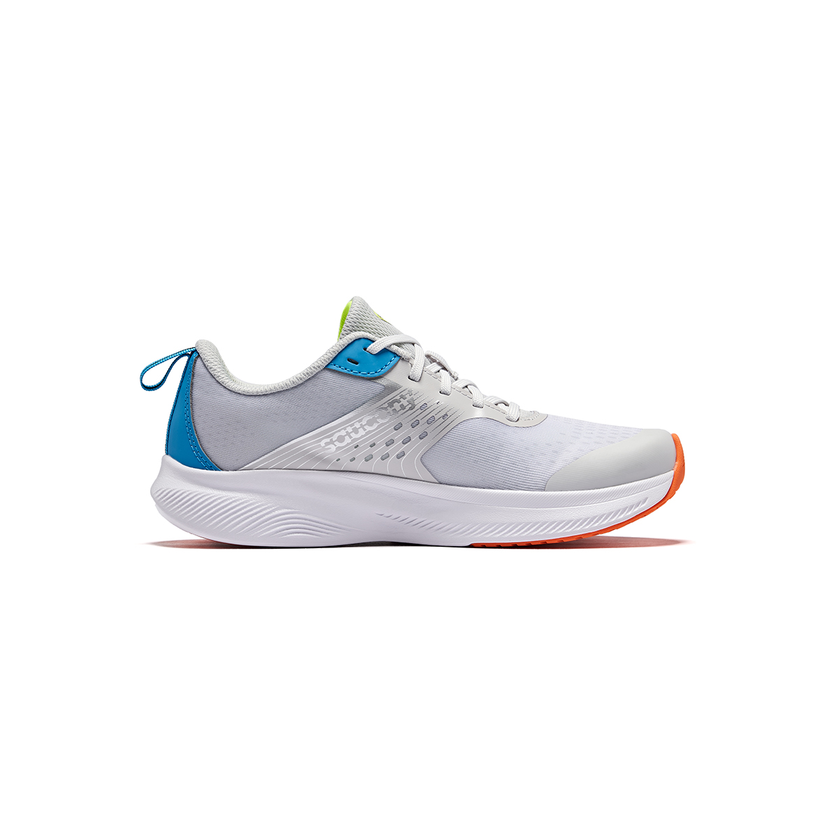 Низкие беговые кроссовки white silver детские Saucony, белый серебряный — фото 4