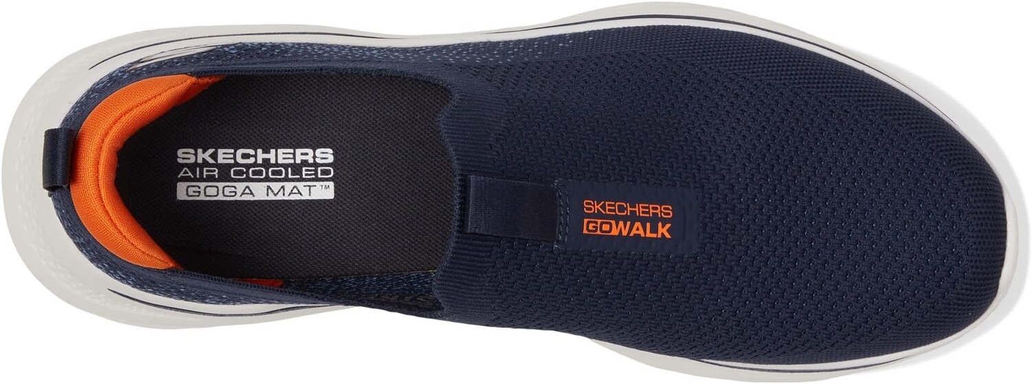 Кроссовки SKECHERS Performance Go Walk 7, цвет Navy/Orange — фото 2
