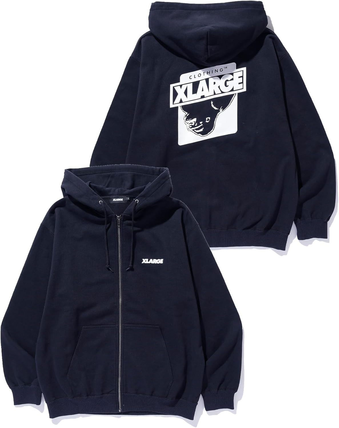 

Мужская толстовка с капюшоном на молнии XLARGE FLIP OG, черный