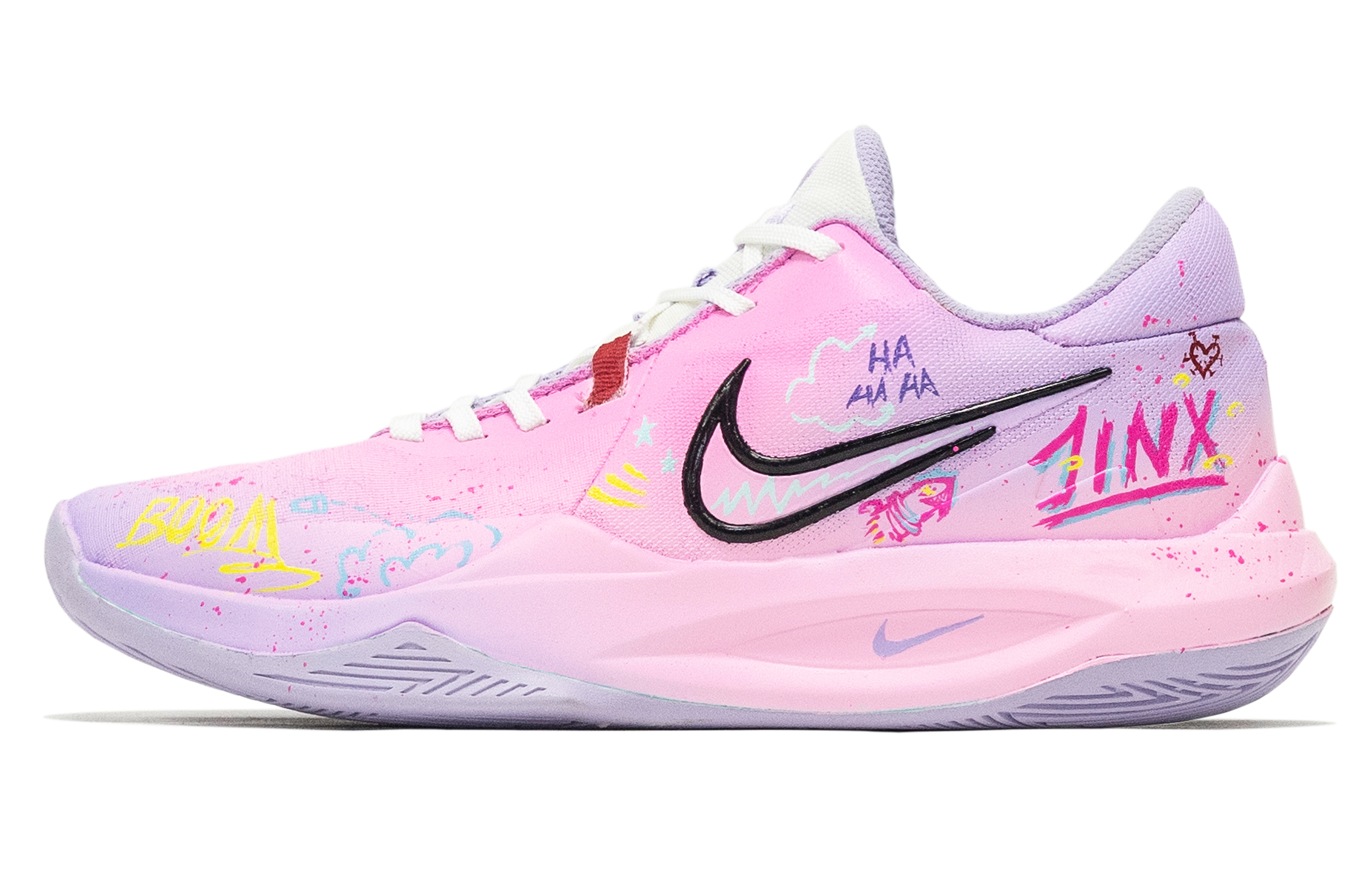 

Nike Топы Precision 6 низкие баскетбольные кроссовки мужские розовый фиолетовый