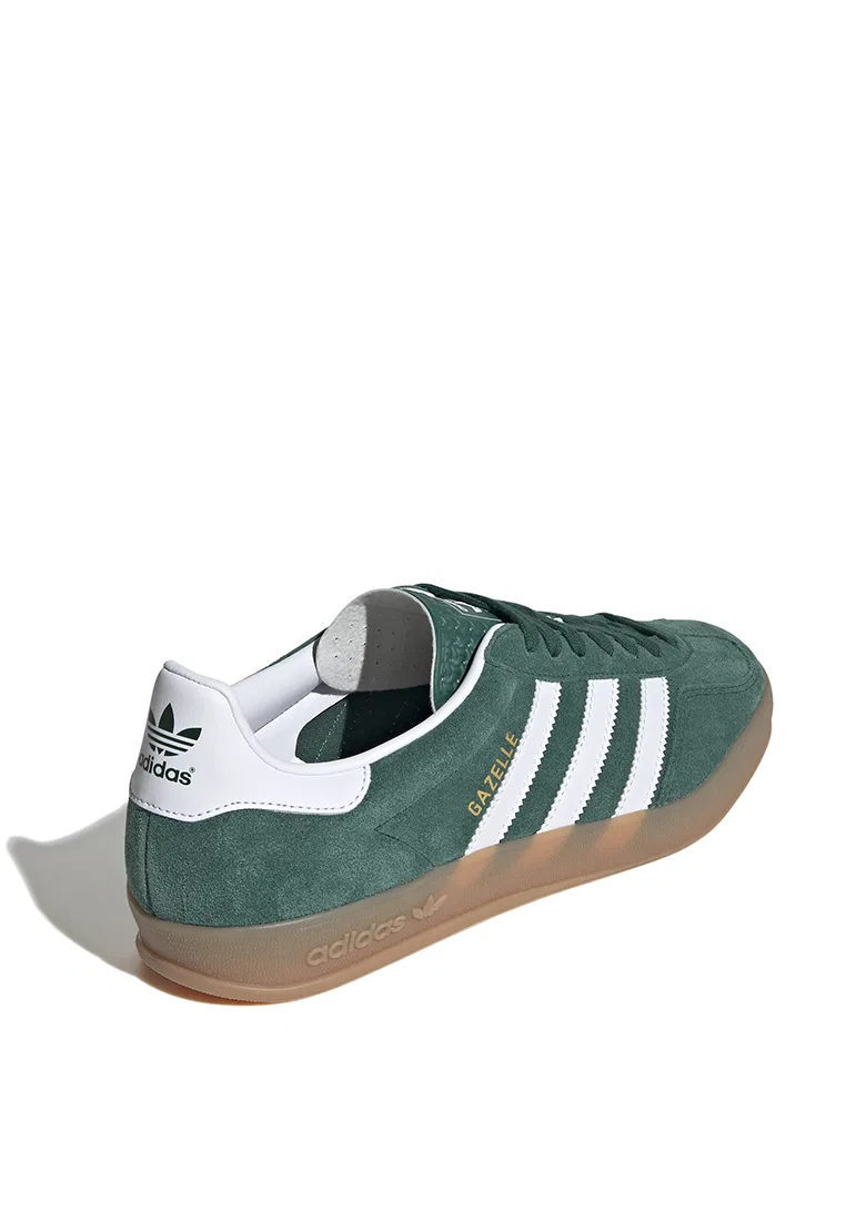 Кроссовки мужские Gazelle Indoor, Adidas, белый/зеленый — фото 3