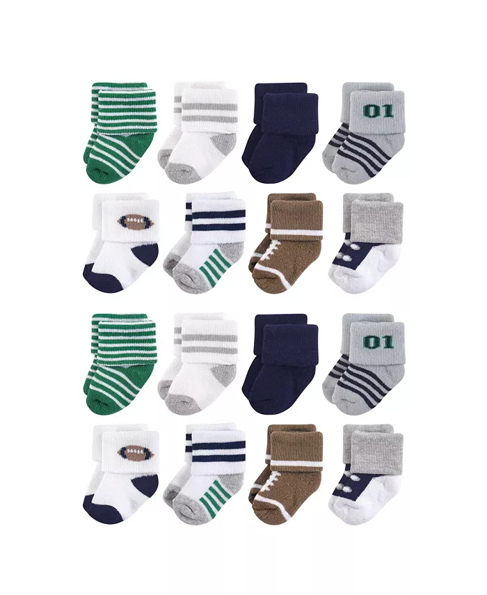 

Детские махровые носки Baby Boys Treasure Cotton Rich Terry, 16 пар Little Treasure, зеленый