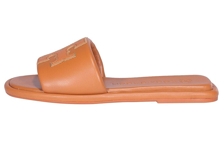 Шлепанцы женские коричневые Tory Burch