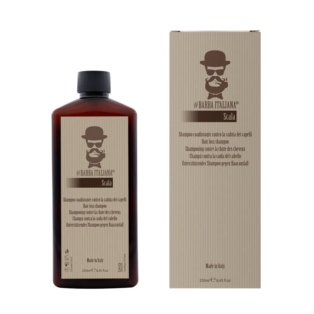 

Шампунь против выпадения волос для мужчин hair loss shampoo scala Barba Italiana, 250 мл