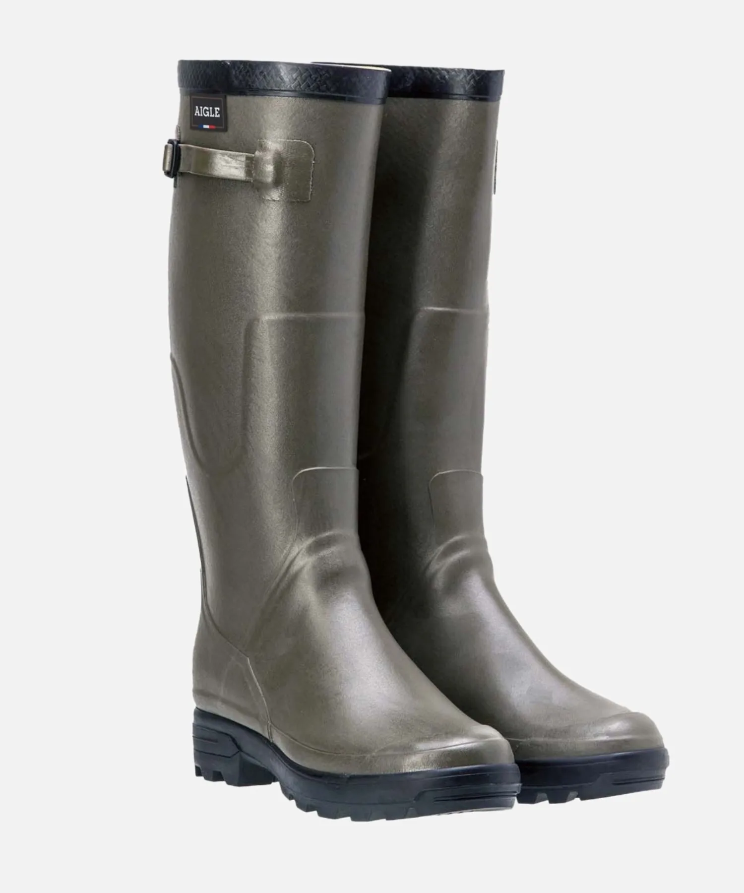 Мужские резиновые сапоги AIGLE охотничьи зелёные