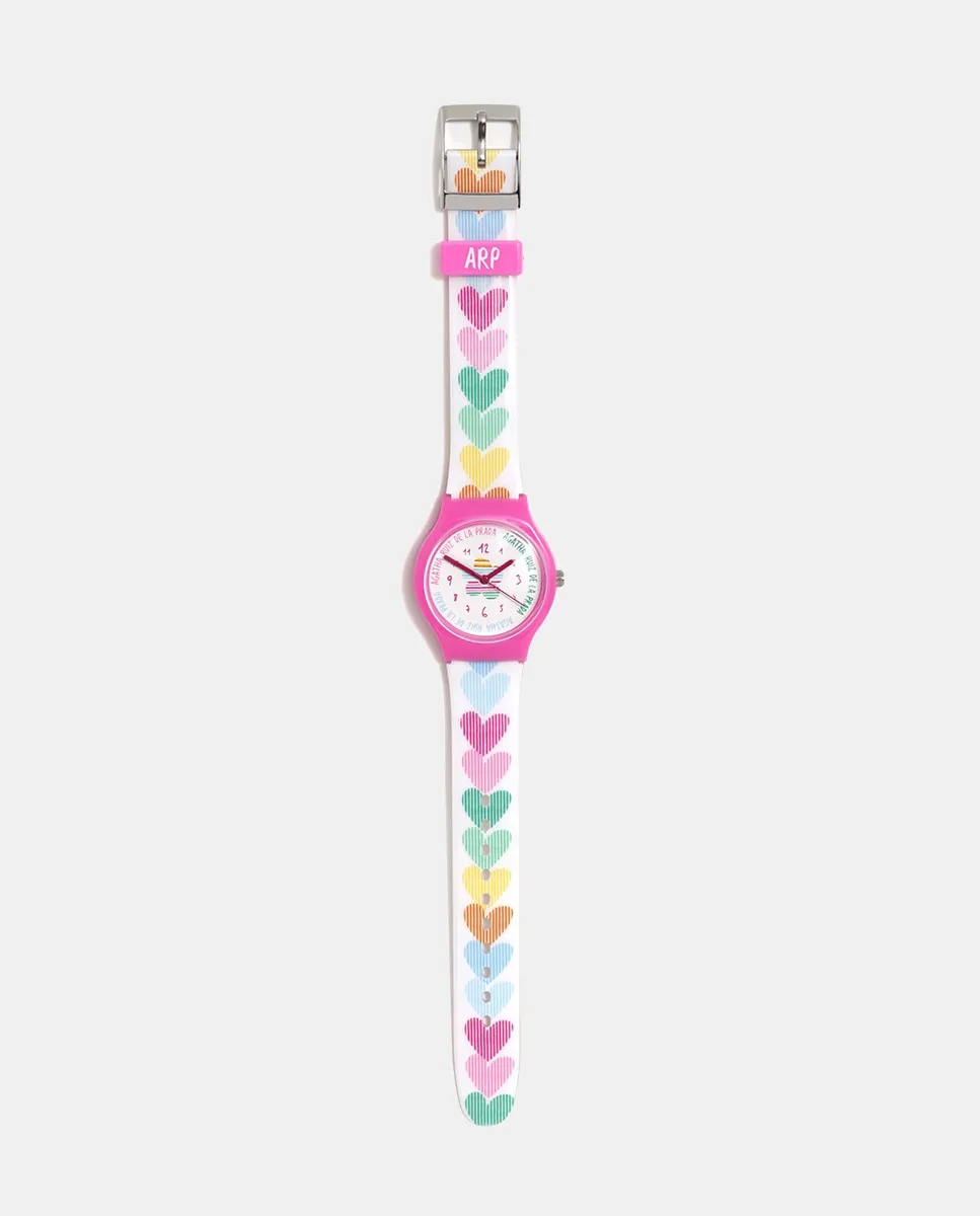 

Часы FLIP AGR372 с разноцветными сердечками Agatha Ruiz de la Prada, мультиколор