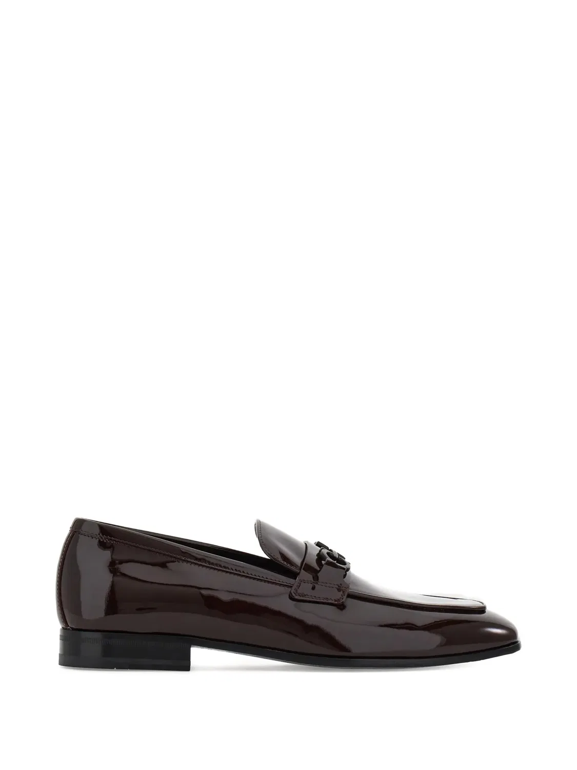 Лакированные лоферы с декором Gancini Ferragamo