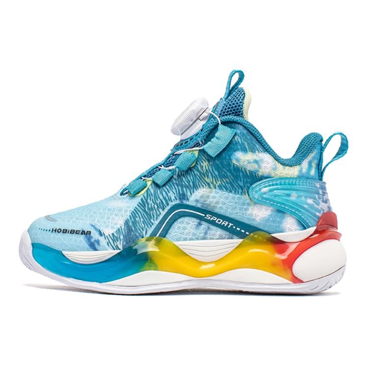 

Кроссовки HOBIBEAR Kids Basketball Shoes Kids Mid-top, синий/белый