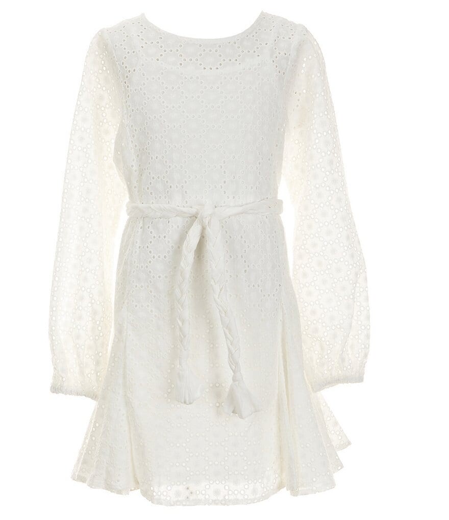 

Платье-годе с люверсами для маленьких девочек GB 2T-6X, белый