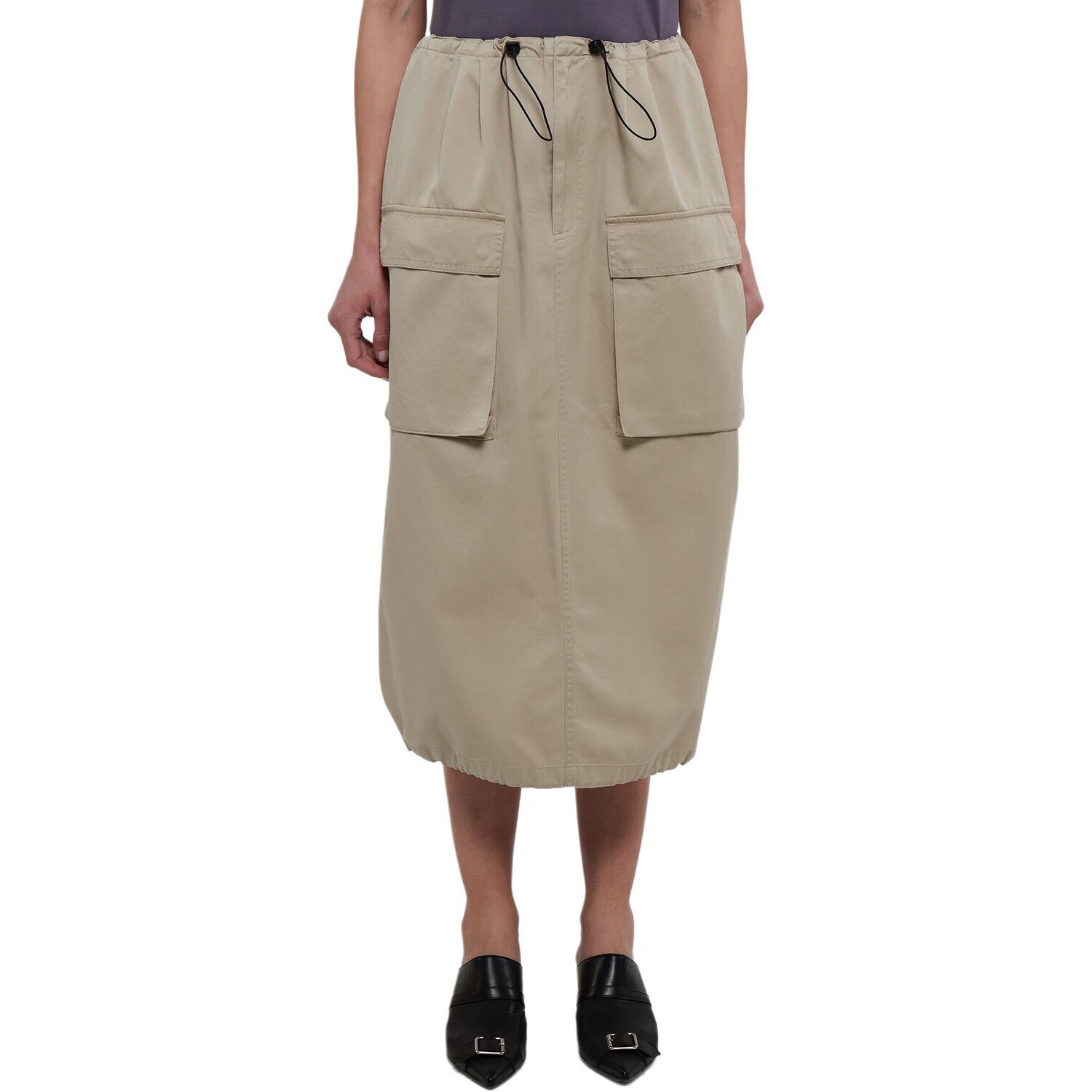 

Повседневная длинная юбка женская светло-коричневая Mm6 Maison Margiela