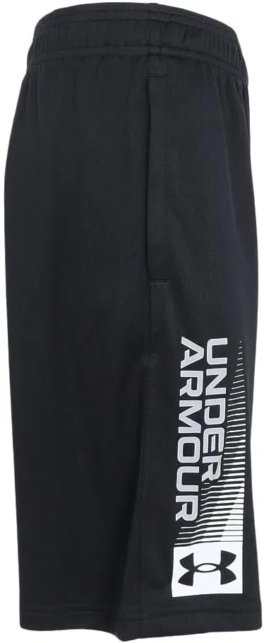 Детские шорты Under Armour с логотипом Tech Wordmark, (003) Black/Mod Gray/White — фото 4
