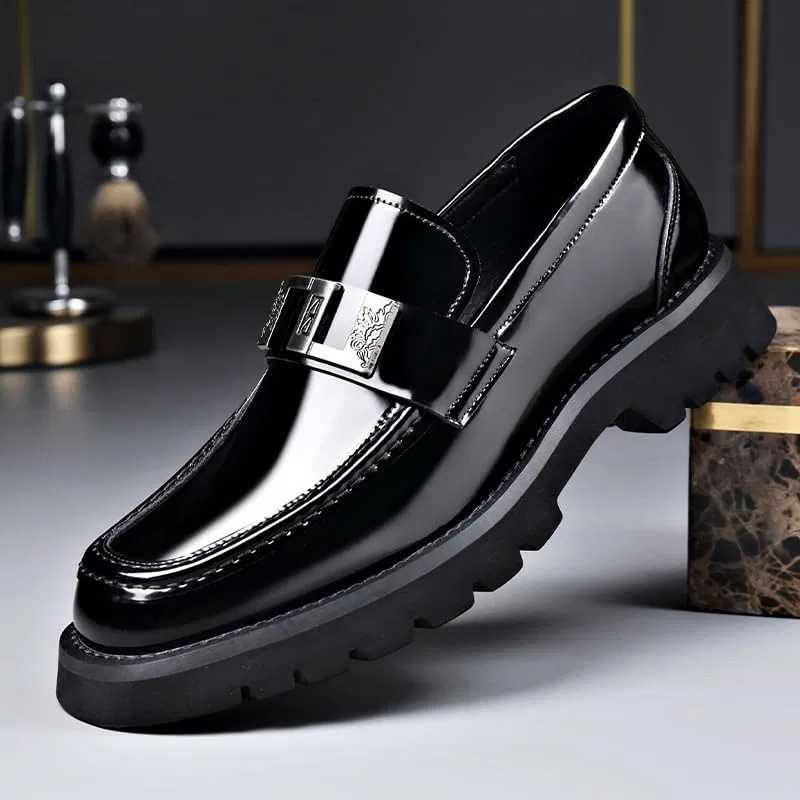 Оксфорды из лакированной кожи мужские, Black KswyyuwxgqI — фото 3
