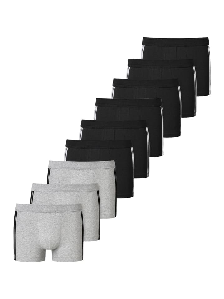 

Schiesser Ретро шорты/брюки из эластичного материала 95/5 - органический хлопок, черный/серый цвет