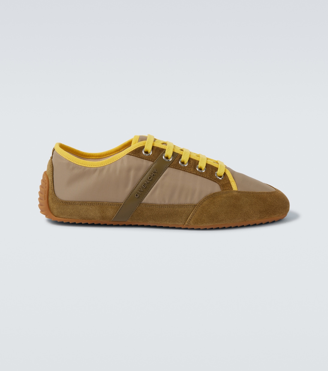 

Слипоны с отделкой из замши Givenchy, Khaki/Yellow