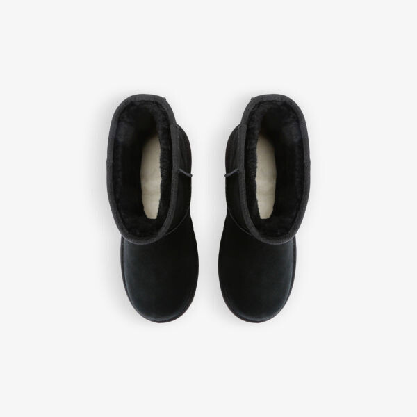 Классические сапоги на платформе Ultra Mini из замши и овчины 7-10 лет Ugg, черный — фото 2