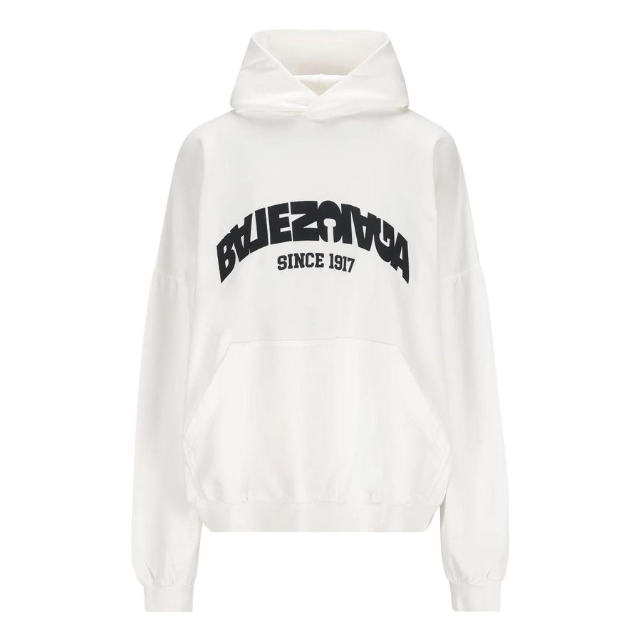 

Худи Balenciaga Back Flip Round Hoodie Oversized 'White Black', белый