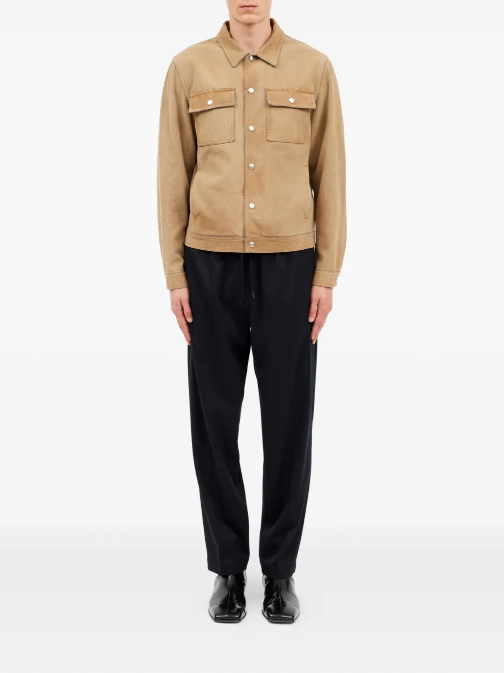 Куртка-рубашка с накладными карманами Mm6 Maison Margiela, бежевый — фото 2