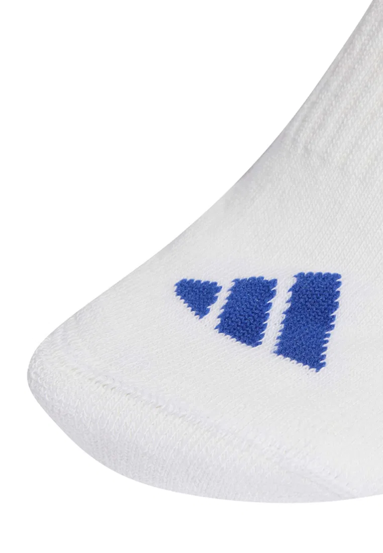 Носки спортивные, 3 пары, 3-Stripes Cushioned Sportswear, Adidas, белый/темно-синий — фото 3