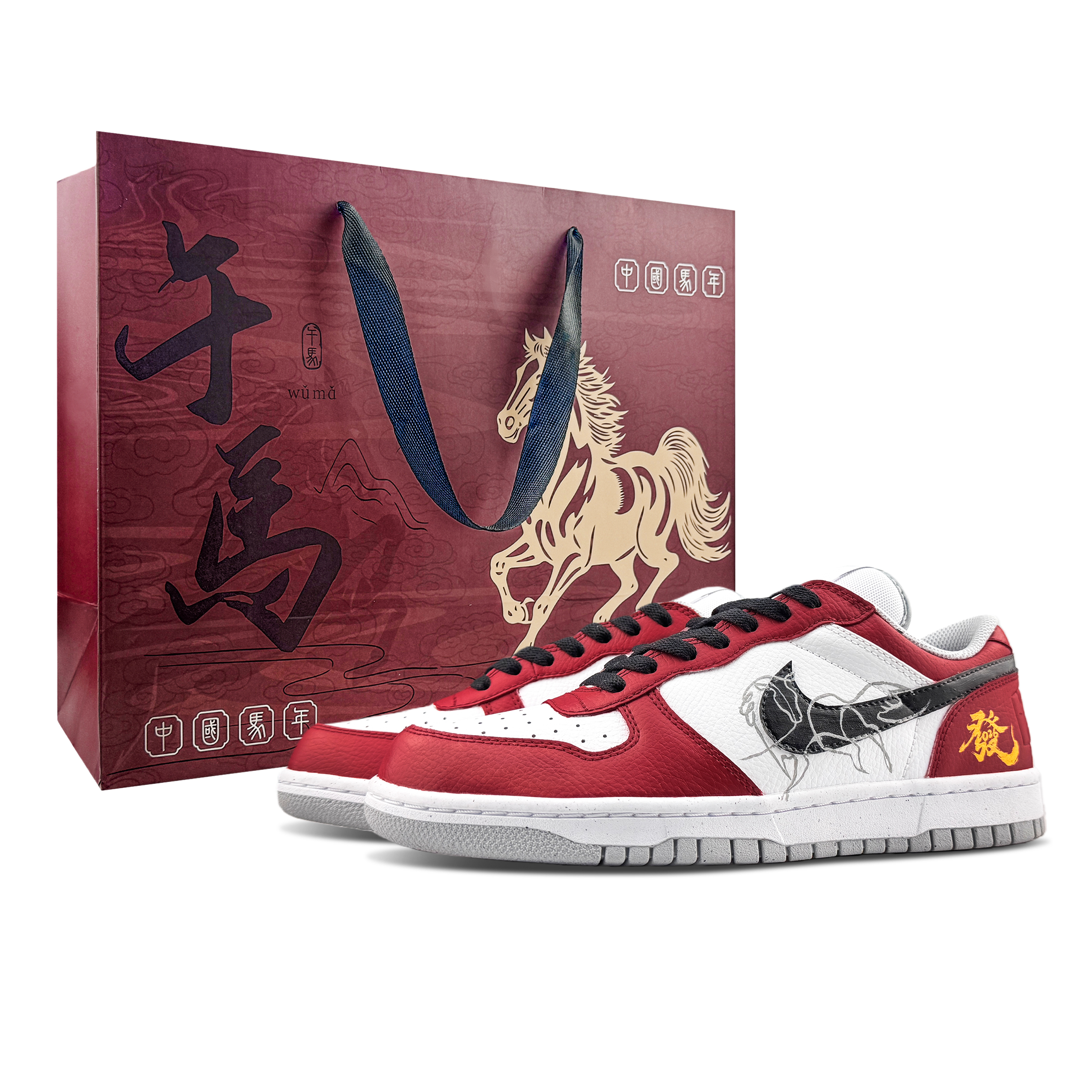 

Nike Кроссовки для скейтбординга мужские Big Abrasion Resistant Breathable Low top красные