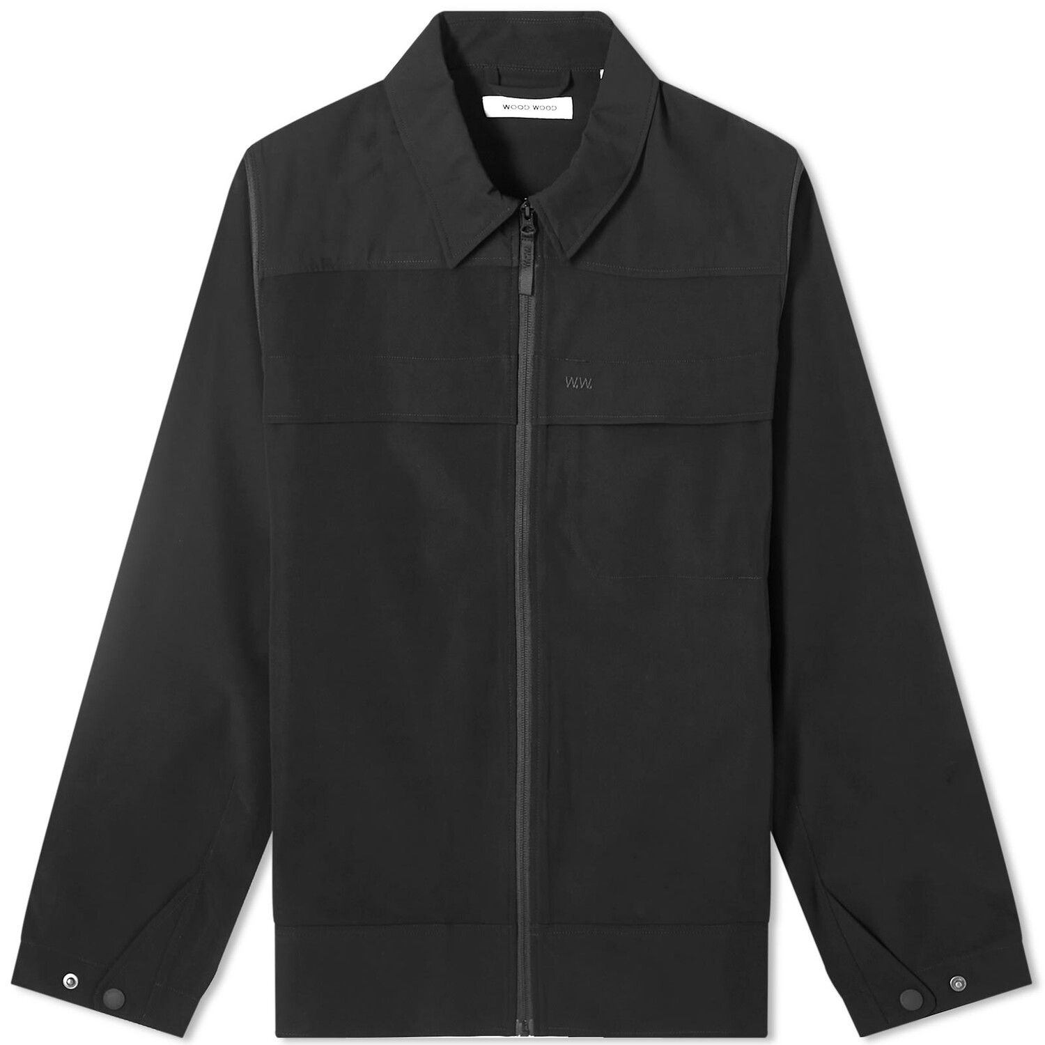 

Рубашка Wood Wood Lennon Zip Through, черный