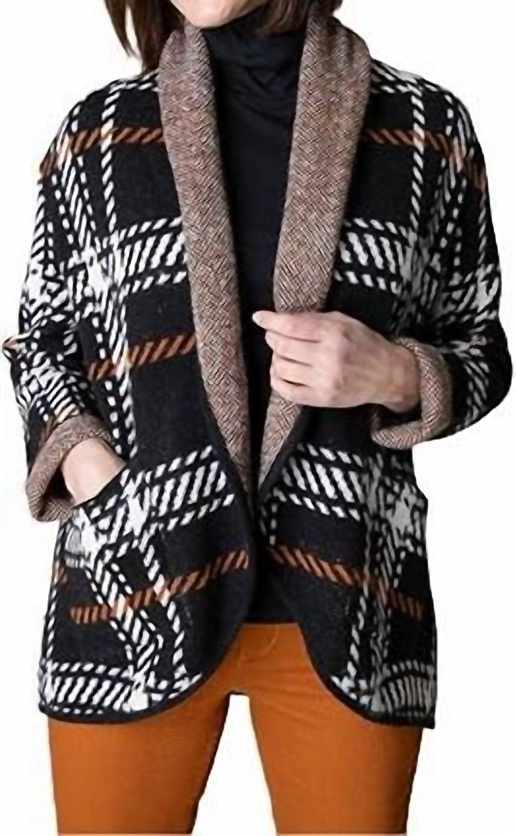 

Черный клетчатый кардиган Habitat