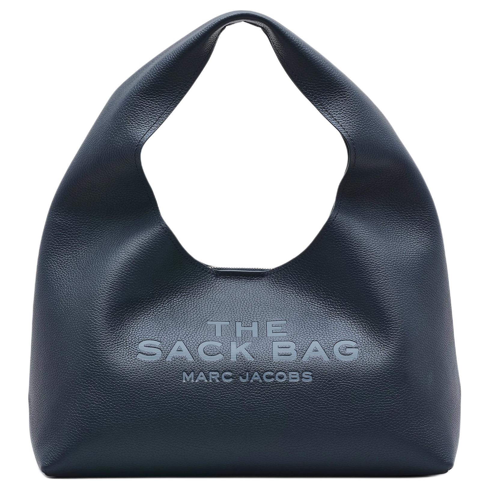 

MARC JACOBS Кожаная женская сумка через плечо среднего размера голубого цвета