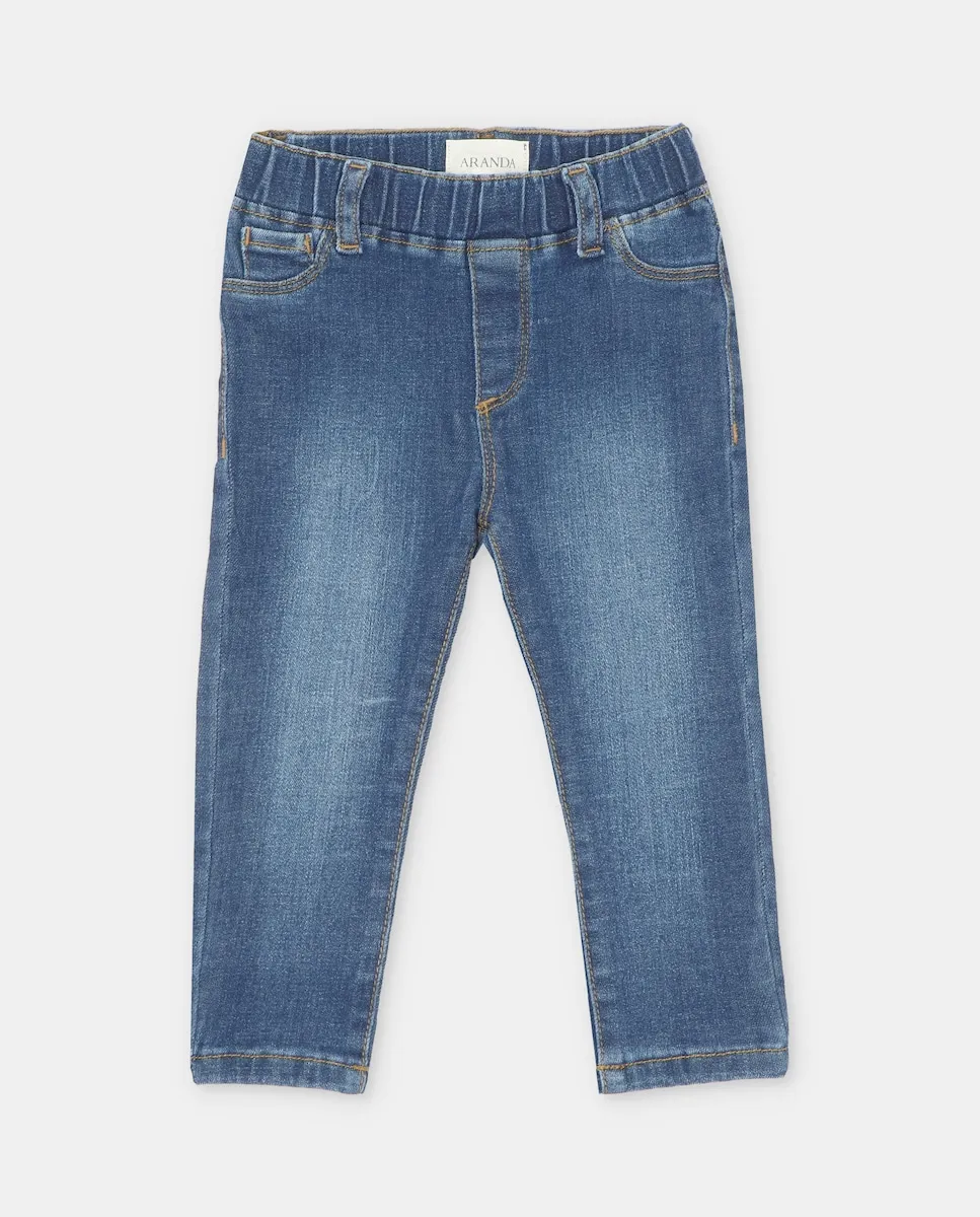 

Детские джинсы с эластичным поясом и пятью карманами, синие Martín Aranda