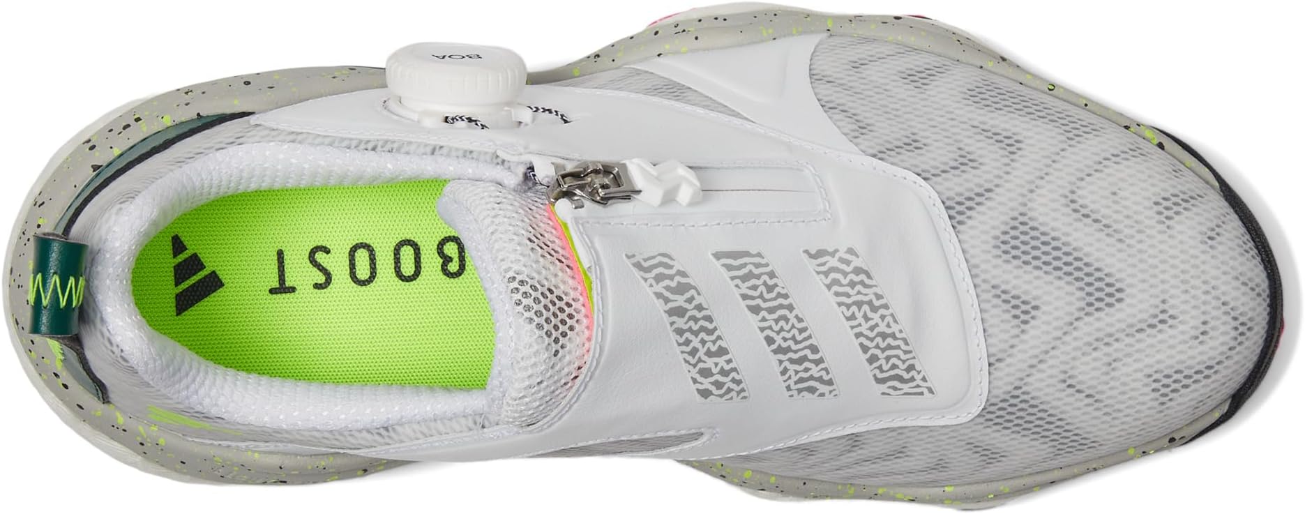 Кроссовки Adidas Golf Codechaos BOA 25 Golf Shoes, Footwear White/Silver Metallic/Collegiate Green — фото 2