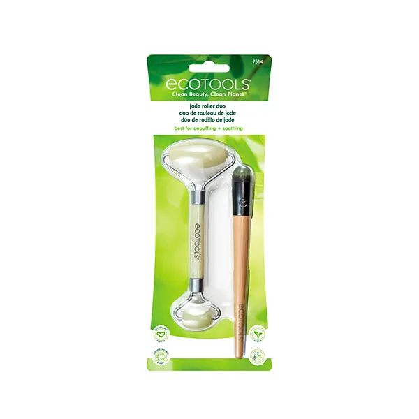 

Нефритовый ролик для глаз и ролик для лица, дуэт Gemstone Roller Duo Ecotools, 1 UD