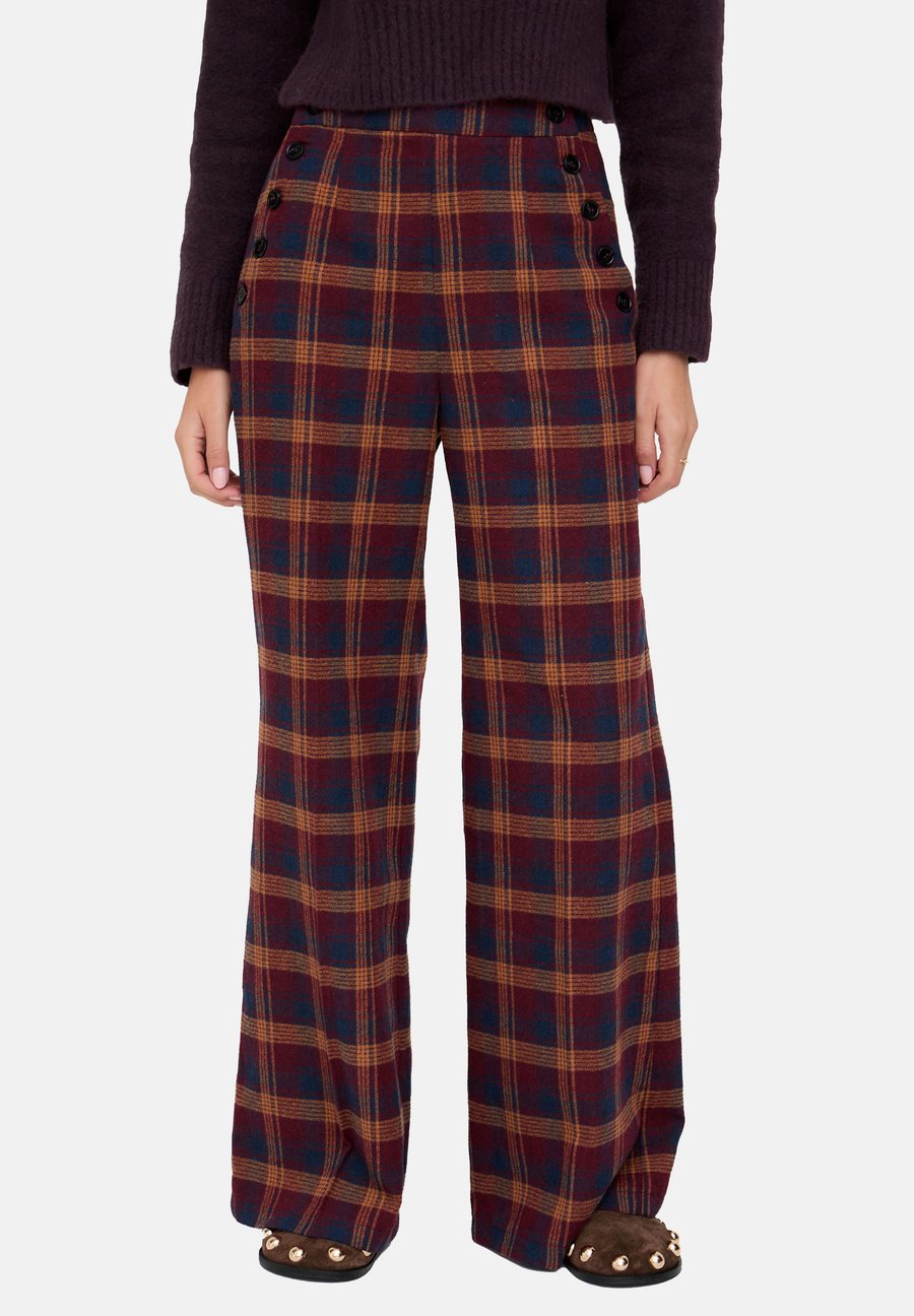

Брюки Lily & Lionel LANGE DAMSON HIGH WAISTED TARTAN PRINT, Burgundy/Bordeaux