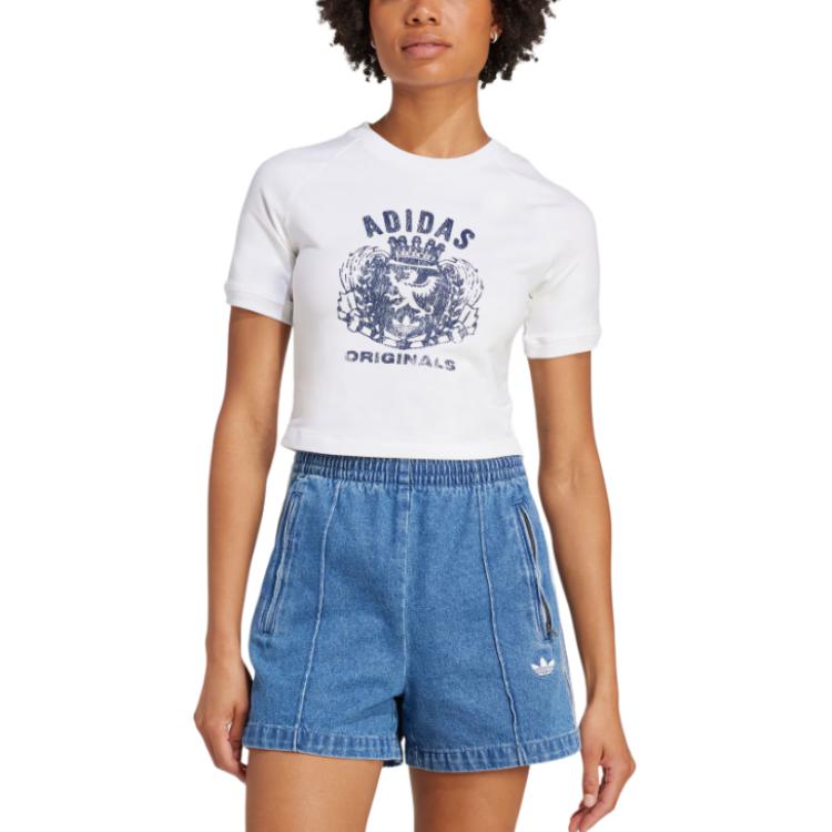 Футболка с рукавом реглан SS25 для женщин Adidas Originals, белый — фото 3