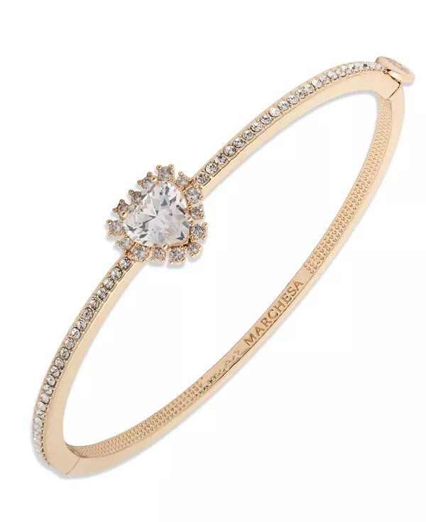 

Браслет-Браслет в форме сердца с золотыми цирконами Marchesa, gold