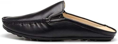 Сабо Santimon Mens Mule из кожи с задником, без застежки, повседневные лоферы, черный — фото 2