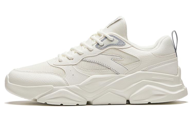 

Антискользящие износостойкие мужские низкие кеды Anta бело-серые, цвет: белый слоновая кость/светлый асфальтово-серый