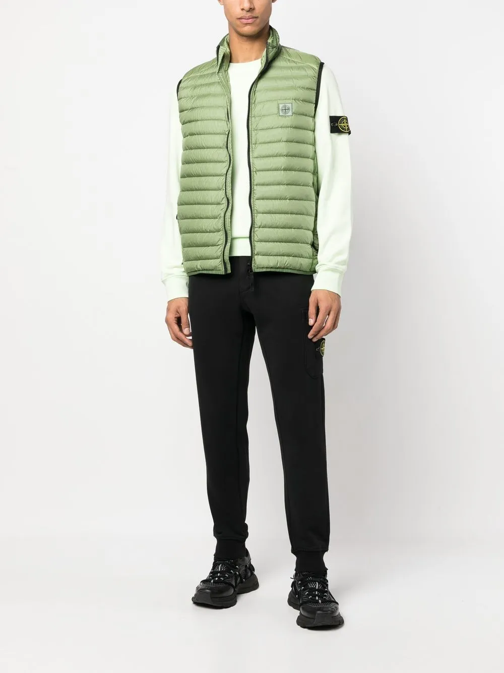 Спортивные брюки с нашивкой Compass Stone Island, черный — фото 2