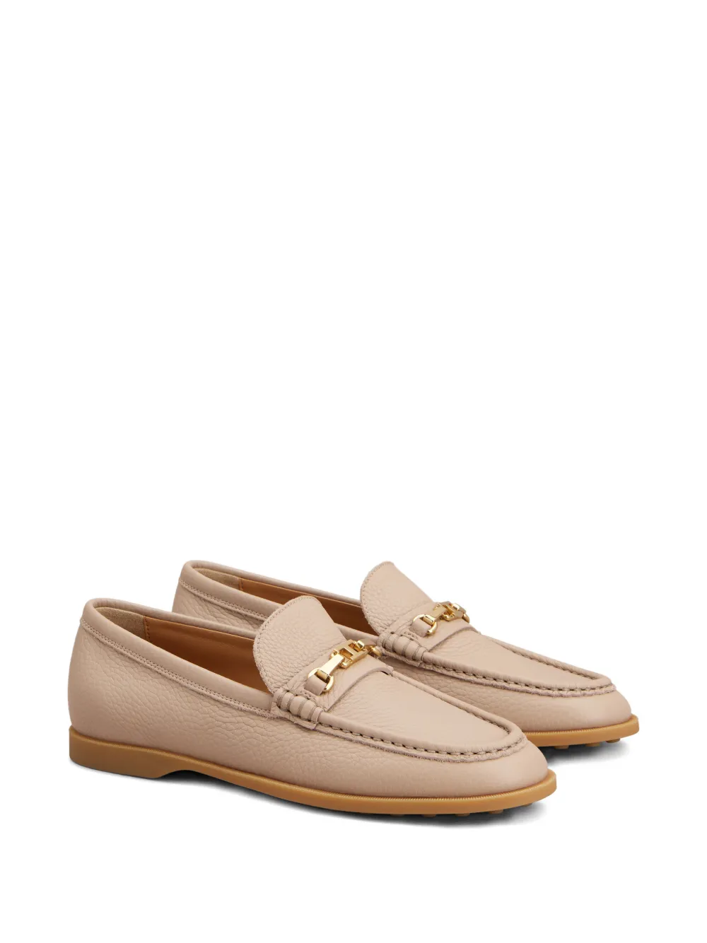 Лоферы с металлическим декором TOD'S, нейтральный — фото 2