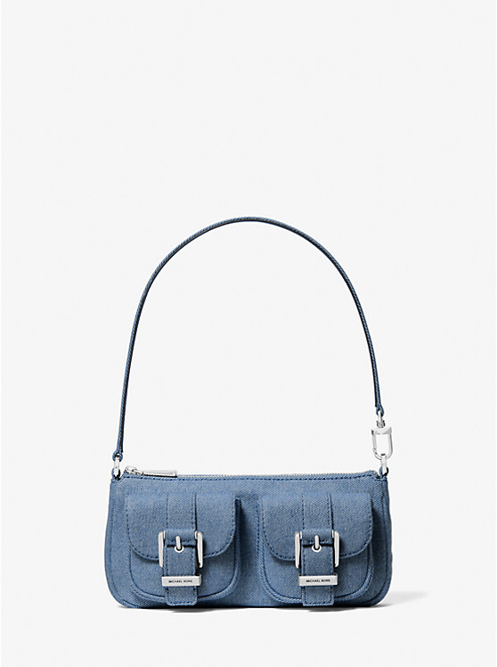 

Маленькая джинсовая сумочка Zoe Michael Kors, синий