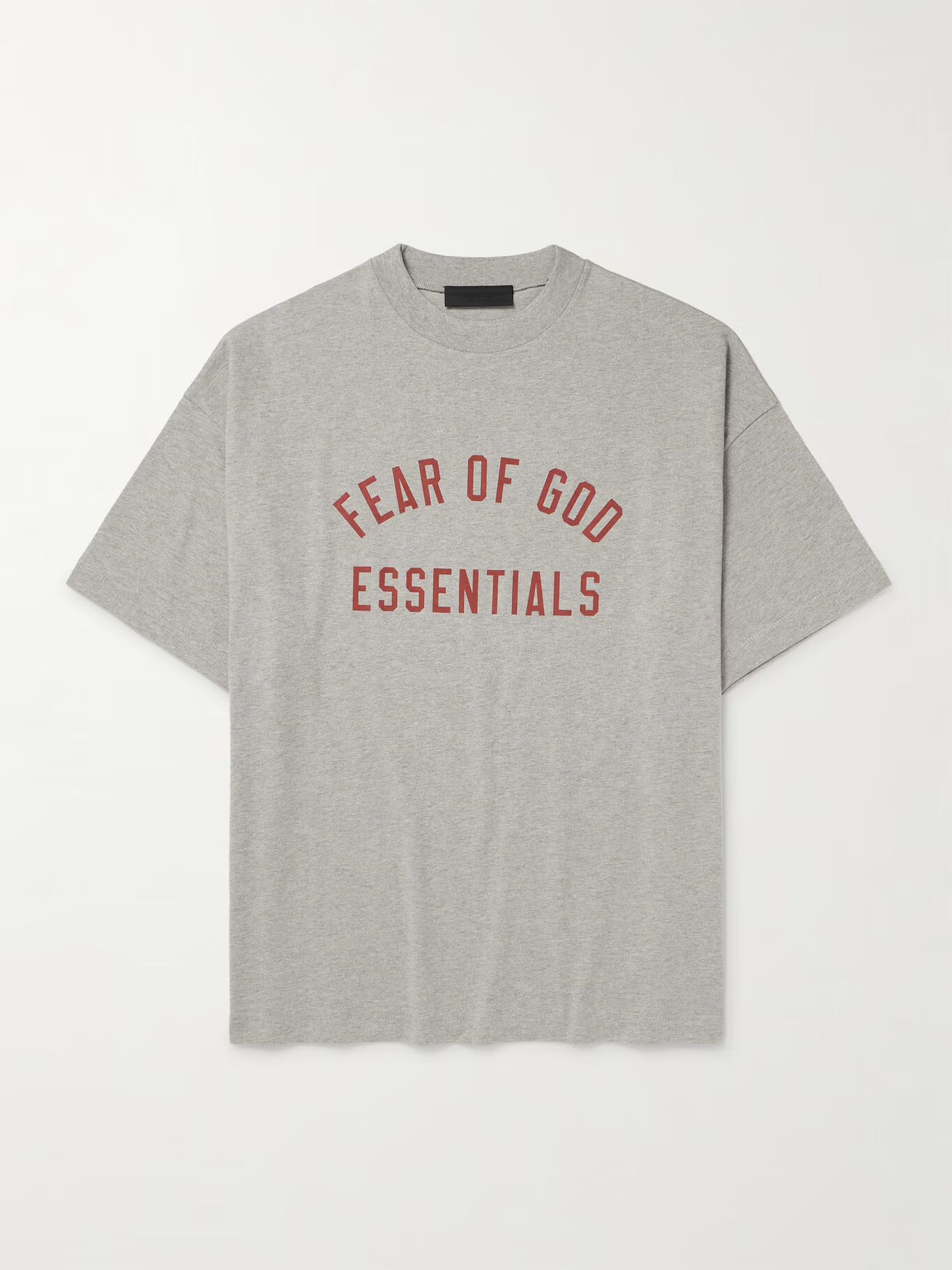 

Футболка из хлопкового джерси с объемным логотипом FEAR OF GOD ESSENTIALS, серый